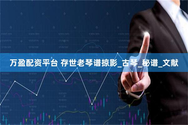 万盈配资平台 存世老琴谱掠影_古琴_秘谱_文献