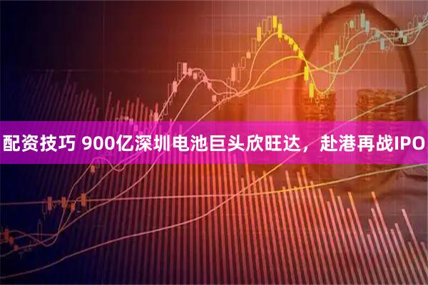 配资技巧 900亿深圳电池巨头欣旺达，赴港再战IPO